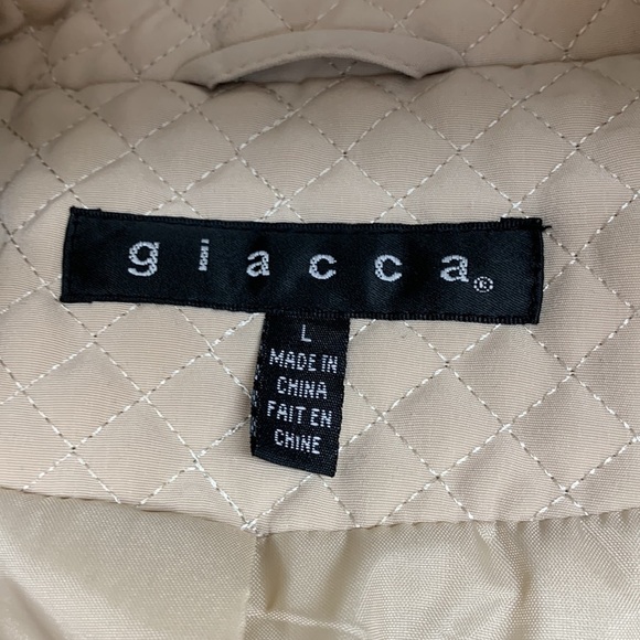 Giacca Quilted Light Weight Chore Coat Jacket Size Large Colour Beige / Ecru - Picture 8 of 12